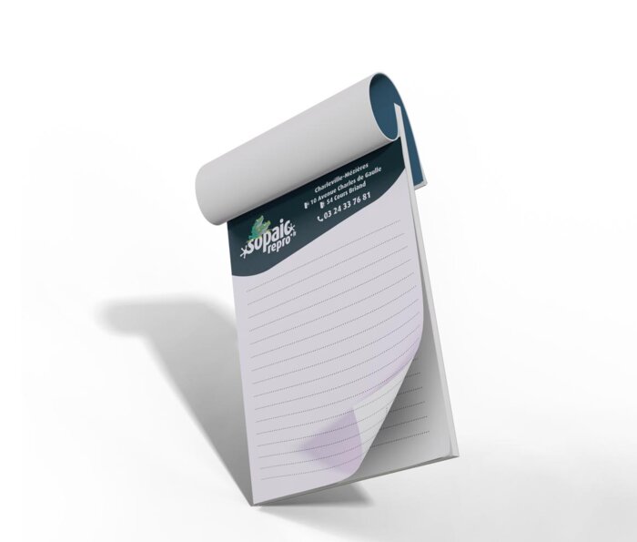 Bloc notes détachable avec couverture